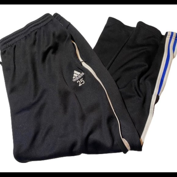 adidas Other - Adidas Mens Black White and Blue Striped Joggers